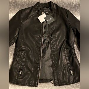 Baccini Black Faux Leather Jacket